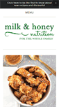 Mobile Screenshot of milkandhoneynutrition.com